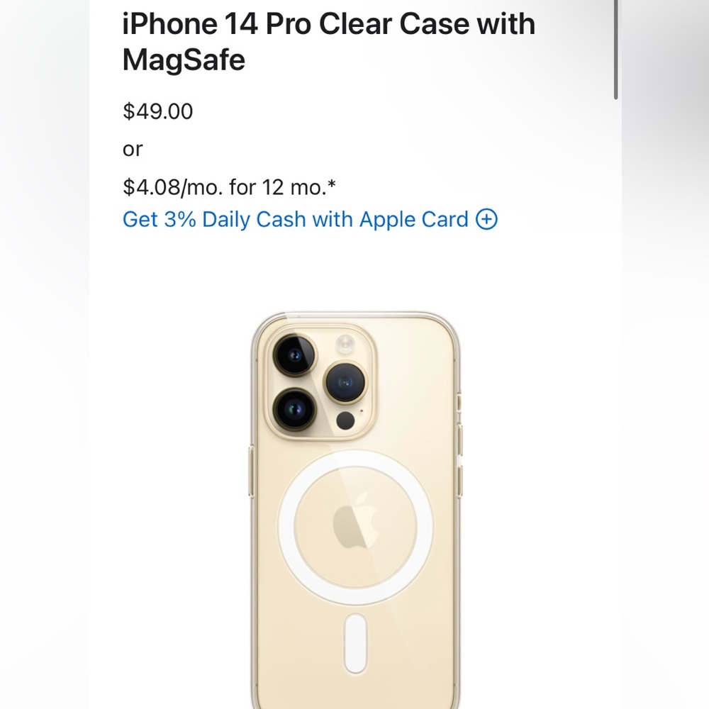 iPhone 14 Pro Clear Case with MagSafe New